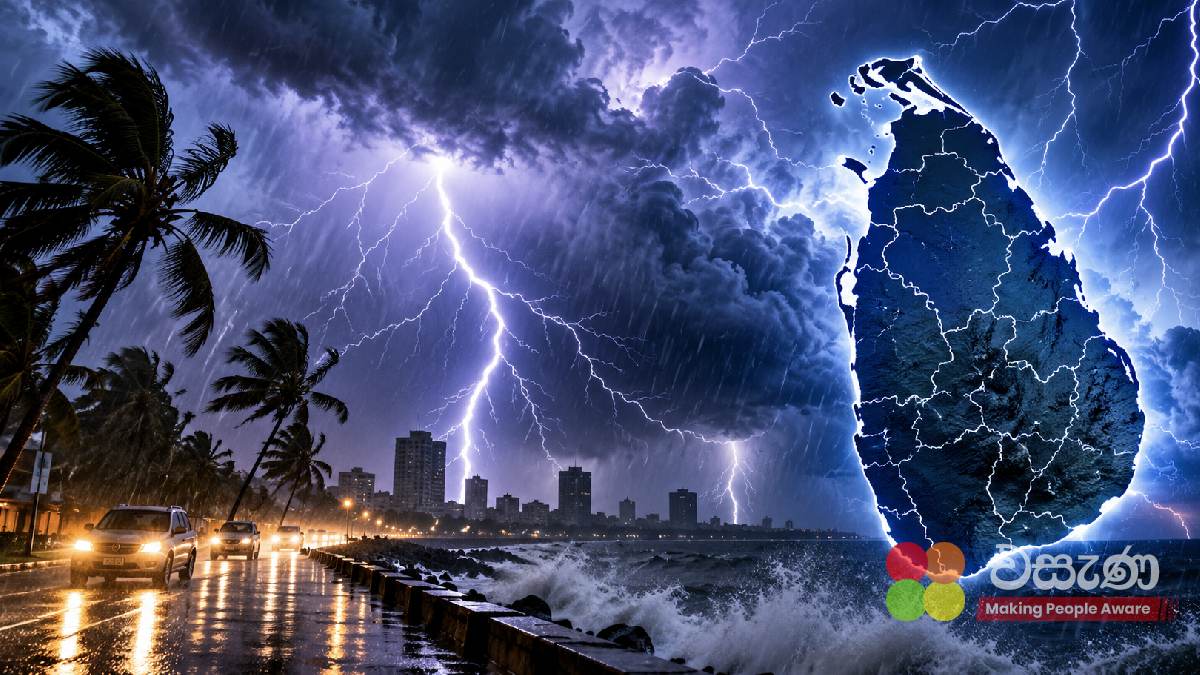 ප්‍රදේශ කිහිපයකට ප්‍රබල අකුණු පිළිබඳව අවවාදාත්මක නිවේදනයක්