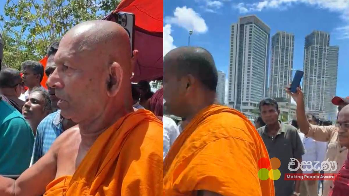 UPDATE: විරෝධතාවයේ නිරත වන භික්ෂූන් වහන්සේලාට අධිකරණ නියෝගය කියවා භාරදෙයි
